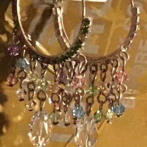 Pierced Loop Earrings with Aurelius Borealis